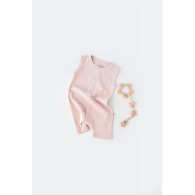 Salopeta fara maneci si panataloni scurti - 100% bumbac organic - Roz, Baby Cosy (Marime: 9-12 luni) JEMBC-CSYW1011-9