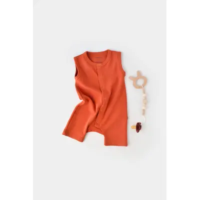 Salopeta fara maneci si panataloni scurti - 100% bumbac organic - Scortisoara, Baby Cosy (Marime: 12-18 Luni) JEMBC-CSYW1009-12