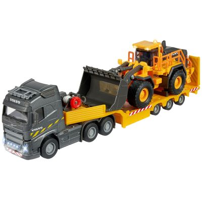 Camion majorette volvo cu remorca si buldozer hubs213726000