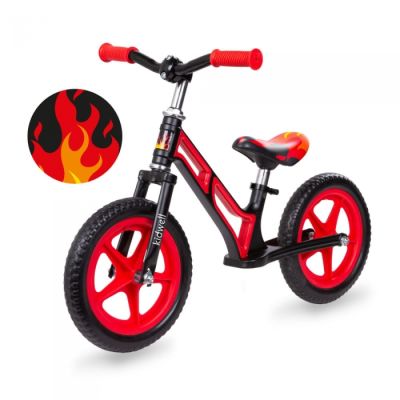 Bicicleta fara pedale cu cadru din magneziu kidwell comet - black red edeedirobicom01a2