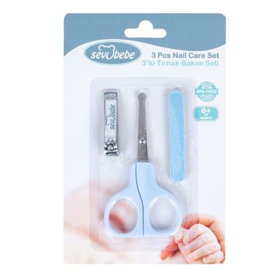 Set 3 accesorii ingrijire unghii albastru Sevibebe BBKSEV_507-1