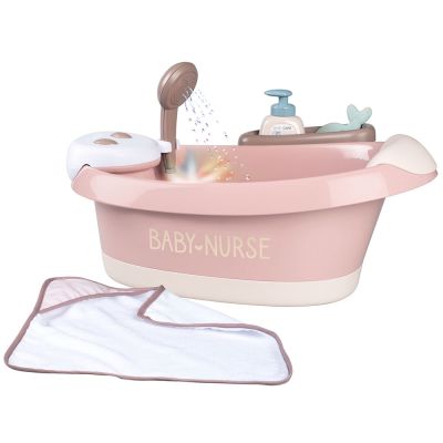 Cadita pentru papusa smoby baby nurse baleno bath roz cu accesorii hubs7600220368