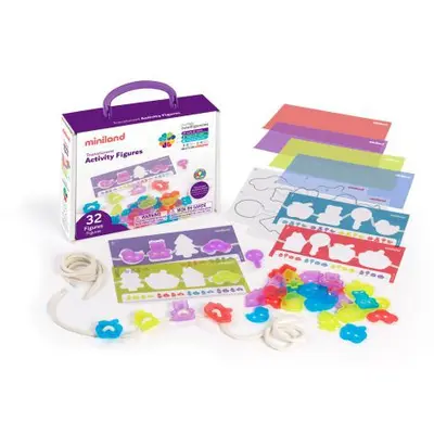 Joc de insiretare si secventiere forme diverse cu piese translucide - okeml32165