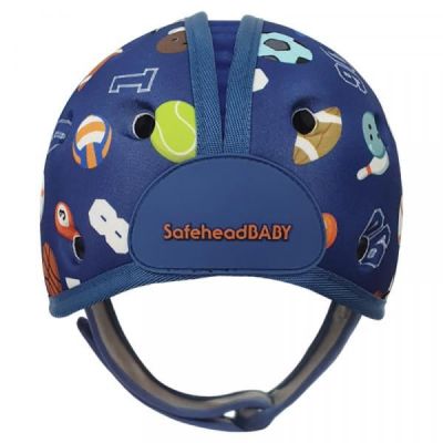 Casca protectie bebelusi cu spuma flexibila, ultrausoara, reglabila, 7-24 luni, albastra, SafeHeadBaby Sporty, SHB004