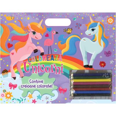 Coloreaza - unicorni (creioane)