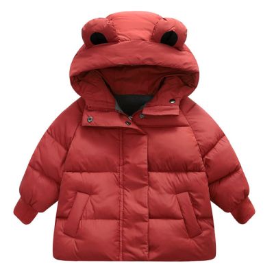 Geaca caramizie din fas pentru copii - Lully AM08-106-AC