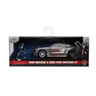 JADA MARVEL MASINUTA METALICA FORD MUSTANG SCARA 1:32 SI FIGURINA METALICA WAR MACHINE VIV253223015