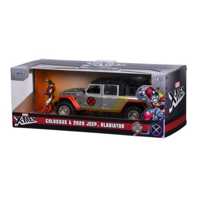 JADA MARVEL SET MASINUTA METALICA JEEP GLADIATOR SCARA 1:32 SI FIGURINA DIN METAL COLOSSUS VIV253223012