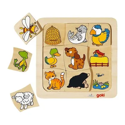 Joc puzzle de asociere casutele animalelor - okegoki56881