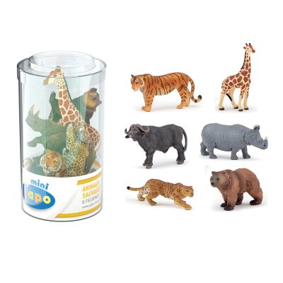 PAPO FIGURINA SET 6 MINIANIMALE SALBATICE VIVPapo33021