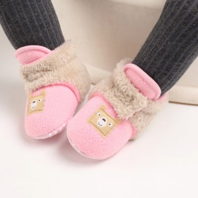 Cizmulite plusate roz cu crem pentru fetite - Teddy AMD27-3-p19