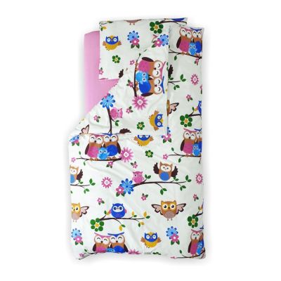 Lenjerie Bufnite Fete 2-12 Ani, In 3 Piese, Compatibila Cu Saltea 160x80cm Pc-tex-buf-80
