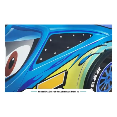 Pat Masina personalizat cu Fulger 3D Blue pentru copii 2-12 ani - PC-P-3DBLUE-80