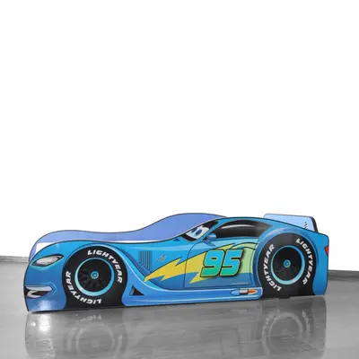 Pat cu Fulger Speed Blue de tip Masina copii 2-12 ani - PC-P-SPDB-80