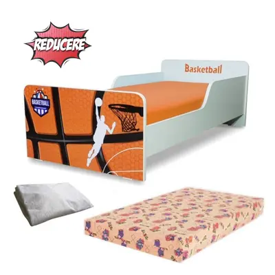 Pat Start Baschet 2-12 ani + saltea SmartNest cu lana 160x80x12 cm + husa impermeabila - PC-PCH-PRO-STR-BSK-80