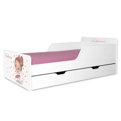 Patut Fetite Start Balerina recomandat copiilor cu varste de la 2 ani pana la 12 ani, varianta cu sertar - PC-P-BAL-SRT-80