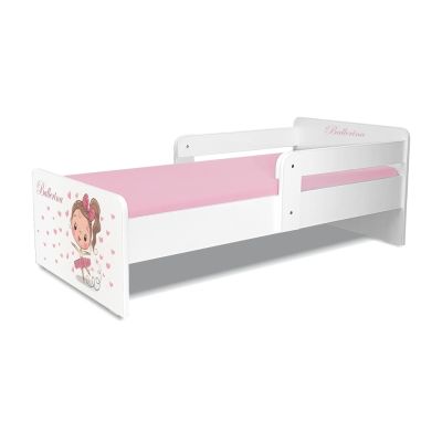 Pat Balerina P2 Fete 2-8 Ani Cu Sertar Si 2 Protectii Laterale Detasabile - ASC-bal-p2-70