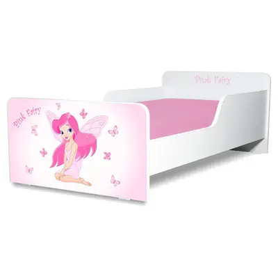 Patut de Fete Start Pink Fairy 2-8 ani, fara saltea inclusa - PC-P-STR-PFR-70