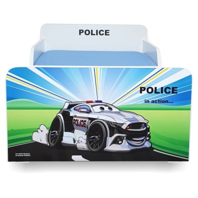 Pat Copii Police 2-12 Ani Cu Sertar Si Saltea - ASC-mk-srt-pol-80
