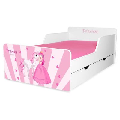 Pat Fetite 2-12 ani Start Princess Pony,  varianta cu sertar si fara saltea - PC-P-SRT-PRP-80