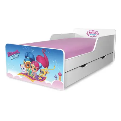 Pat copii Shimmer & Shine 2-12 ani cu sertar - PC-P-SRT-SHI-80