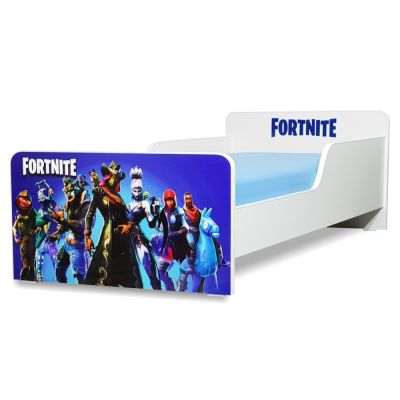 Pat pentru copii Start Fortnite destinat copiilor cu varste cuprinse intre 2 si 8 ani, varianta fara saltea - PC-P-STR-FRN-70