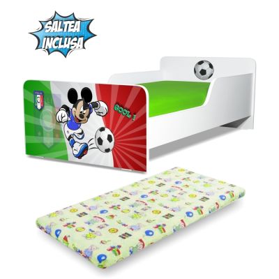 Pat Copii Creativ Creativ Fotbal Italia 2-8 Ani Cu Saltea Din Lana 140x70 Cm- ASC-mok-ftb-ita-70