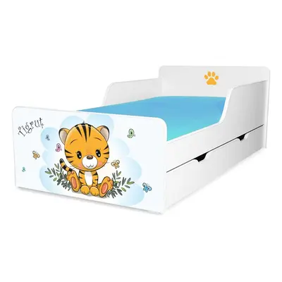Pat copii TigruE 2-12 ani cu sertar - PC-P-SRT-TIG-80
