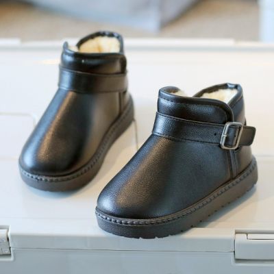 Cizme imblanite negre cu catarama pentru fetite LI7712-1