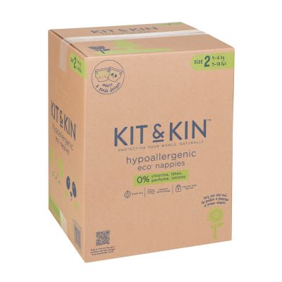 Scutece hipoalergenice eco kit&kin, marimea 2, 4-8 kg , 152 buc tnakks2nappiescase