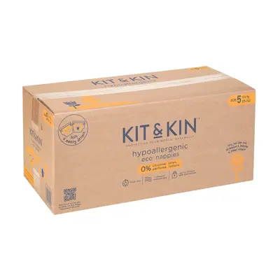 Scutece hipoalergenice eco kit&kin, marimea 5, 11 kg+ , 112 buc tnakks5nappiescase
