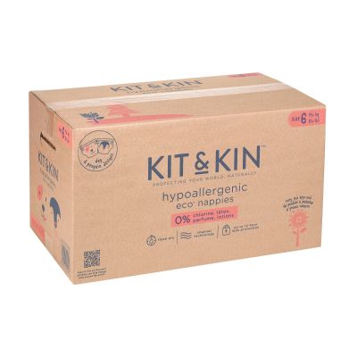 Scutece hipoalergenice eco kit&kin, marimea 6, 14 kg+, 96 buc tnakks6nappiescase