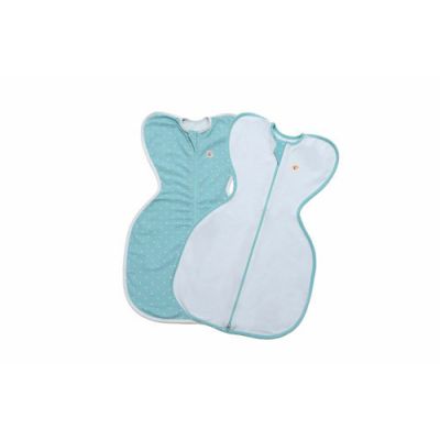 Set 2 saci de dormit nou-nascut Swaddle First Sleep Calm Star & Coral Blue KDE2FSCSCB00