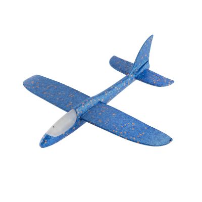Avion planor din spuma cu luminite - albastru