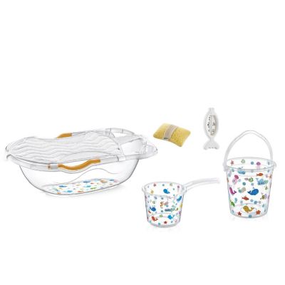 Set de baie cu 6 piese BabyJem (Culoare: Alb) JEMbj_5402