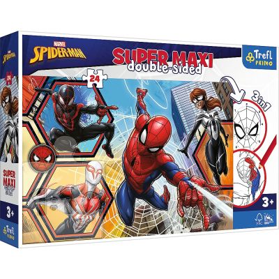 PUZZLE TREFL PRIMO  24 SUPER MAXI DISNEY SPIDERMAN IN ACTIUNE VIV41006