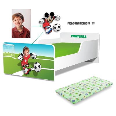 Pat Baieti Personalizabil Academia De Fotbal 2-12 Ani Cu Saltea 160x80 Din Lana- ASC-str-mk-aca-80