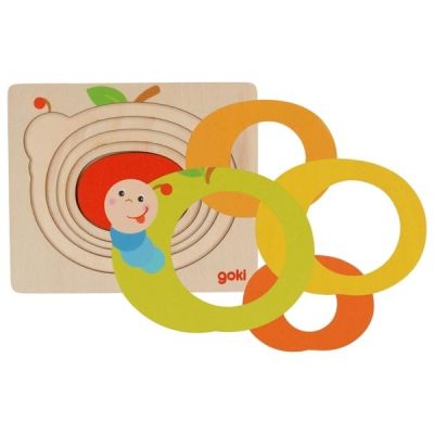 Puzzle din lemn stratificat omida si marul - okegoki57403