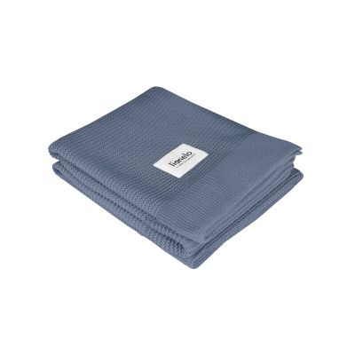 Lionelo - Paturica multifunctionala de infasat, Din bambus, 100x75 cm, Albastru BYNLO-BAMBOO_BLANKET_BLUE