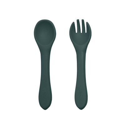 Petite&Mars - Set tacamuri din silicon fara BPA, Take&Match, 6 luni+, Verde inchis BYN709817