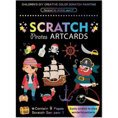 Set 9 planse razuibile Scratch ArtCards Bambinice BN047 BBJBN047_Pirati