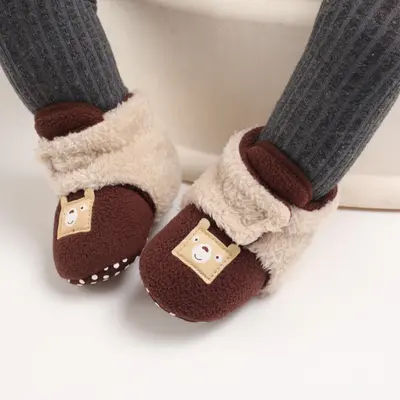 Cizmulite plusate crem cu visiniu pentru bebelusi - Teddy LID27-4-p19