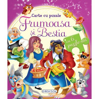 Carte cu puzzle - frumoasa si bestia