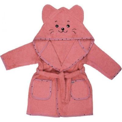 Halat de baie cu urechi Kitty, Cu buzunare, Cu cordon, Bubaba, 2 - 4 ani, Marime 98/104, Pink BYN42264