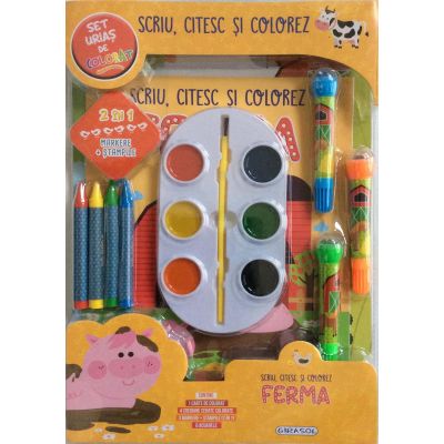 Scriu, citesc si colorez - ferma