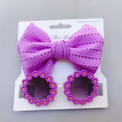 Set bentita si ochelari de soare - Purple Daisy MD1129-1
