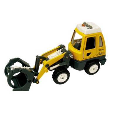 Utilaj de constructii de jucarie cu sunete si lumini, 16-18 cm, incarcator frontal cu furci - okegoki12107iff