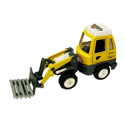 Utilaj de constructii de jucarie cu sunete si lumini, 16-18 cm, stivuitor metalic - okegoki12107sm