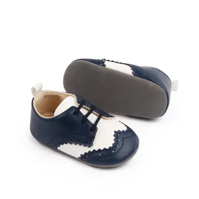 Pantofiori eleganti bleumarine cu insertie alba (marime disponibila: 9-12 luni (marimea 20 incaltaminte)) mbd2805-2-p1.9-12 luni (marimea 20 incaltaminte)