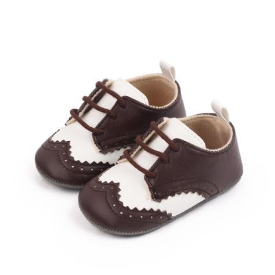 Pantofiori eleganti maro cu insertie alba MBd2805-1-p29